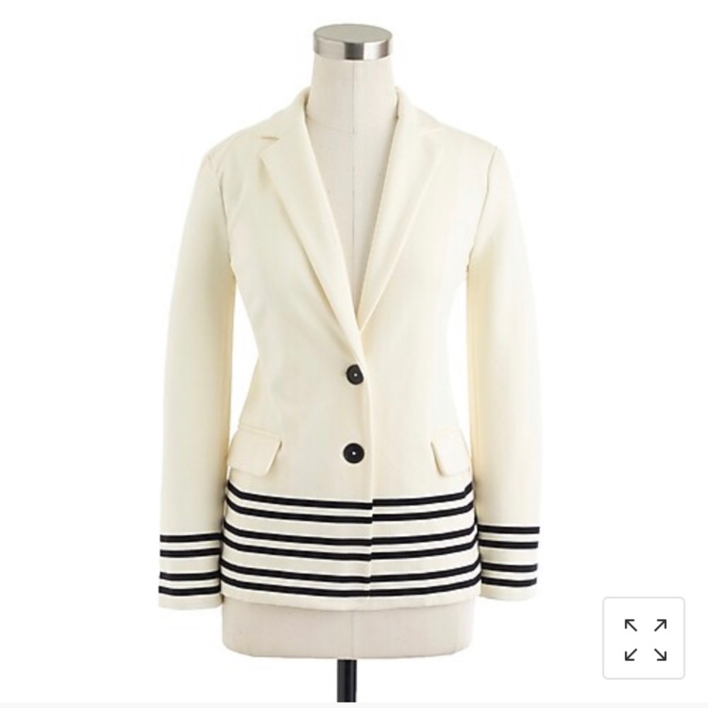 NWT Maritime J. Crew Blazer in Placed Stripe